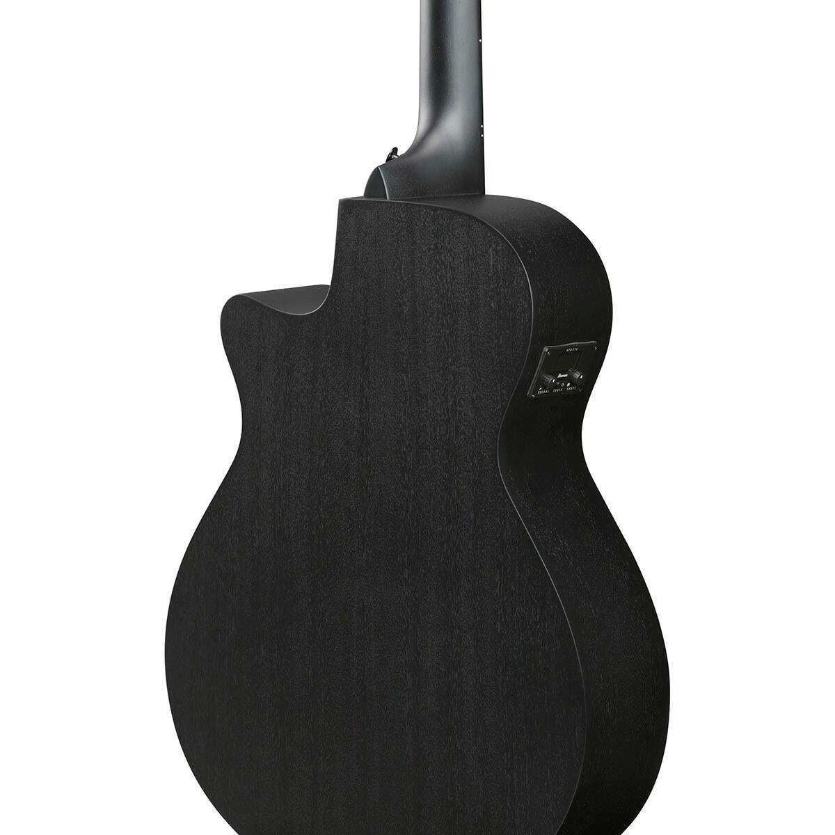 Alt View 6. Ibanez - Ibanez AEG Series AEG621 Acoustic Electric Guitar, Black Out.