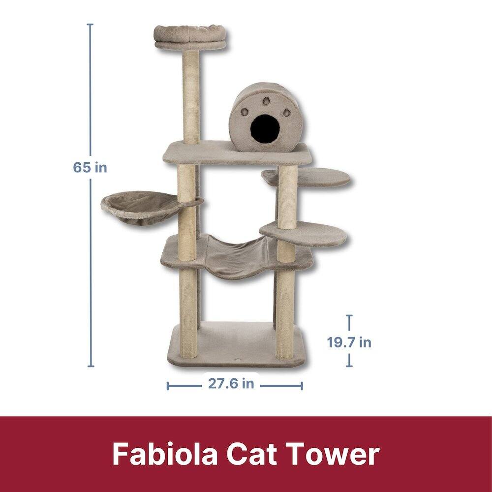 65 in  
27.6 in  
19.7 in  

Fabiola Cat Tower