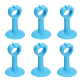 Unique Bargains - High-Quality Silicone Suction Cup Door Handle Stopper, No Drilling Wall Protector for Home Office, Durable, 3x1.8" - Blue