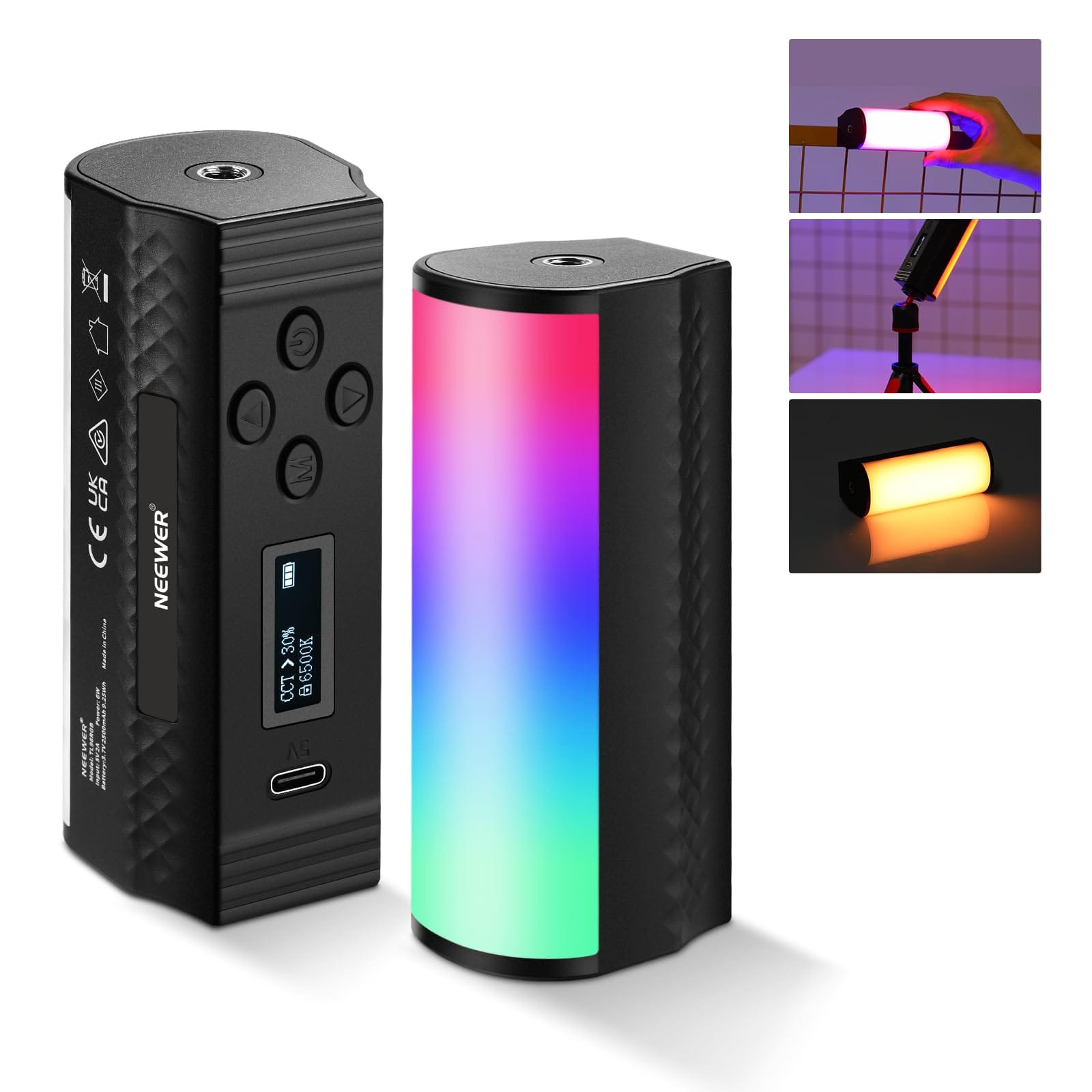 Neewer - Basic Magnetic RGB Light Wand, 360° Full Color Mini LED Video Stick, 2500mAh for Studio/TikTok price history on PriceWatchPro