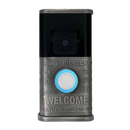 Michael Healy - Multilingual Welcome Video Doorbell Cover (Ring 3, 3 Plus, 4, Battery Plus and Battery Pro) - Antique Pewter