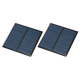 Unique Bargains - 2pcs 4V 0.6W 150mA Mini Solar Panels, Small Solar PV Cells for DIY Electric Toy Materials Kits - Black