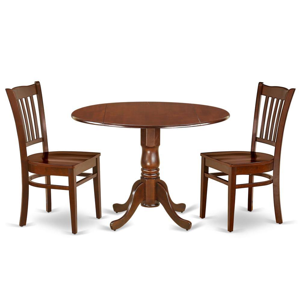 Back. East West Furniture - Dining Room Set Mahogany - Brown.