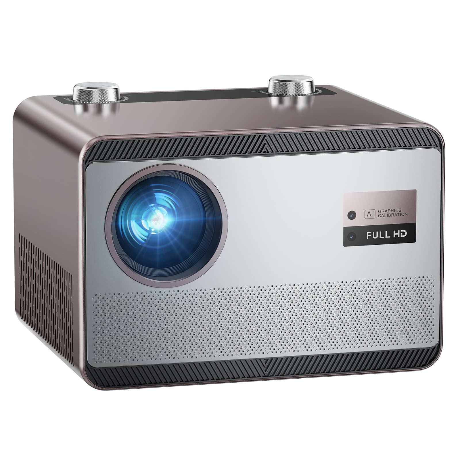 Groview - 1500 ANSI Fully Sealed 1080P Projector, 4K Support, Auto Focus/Keystone, WiFi & Bluetooth, 50% Zoom, iOS/Android/PC/TV.