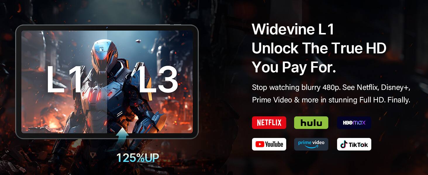 L1 L3 Widevine L1 Unlock The True HD You Pay For.  
Stop watching blurry 480p. See Netflix, Disney+, Prime Video & more in stunning Full HD. Finally.  

NETFLIX  
hulu  
HBOMAX  
YouTube  
prime video  
TikTok