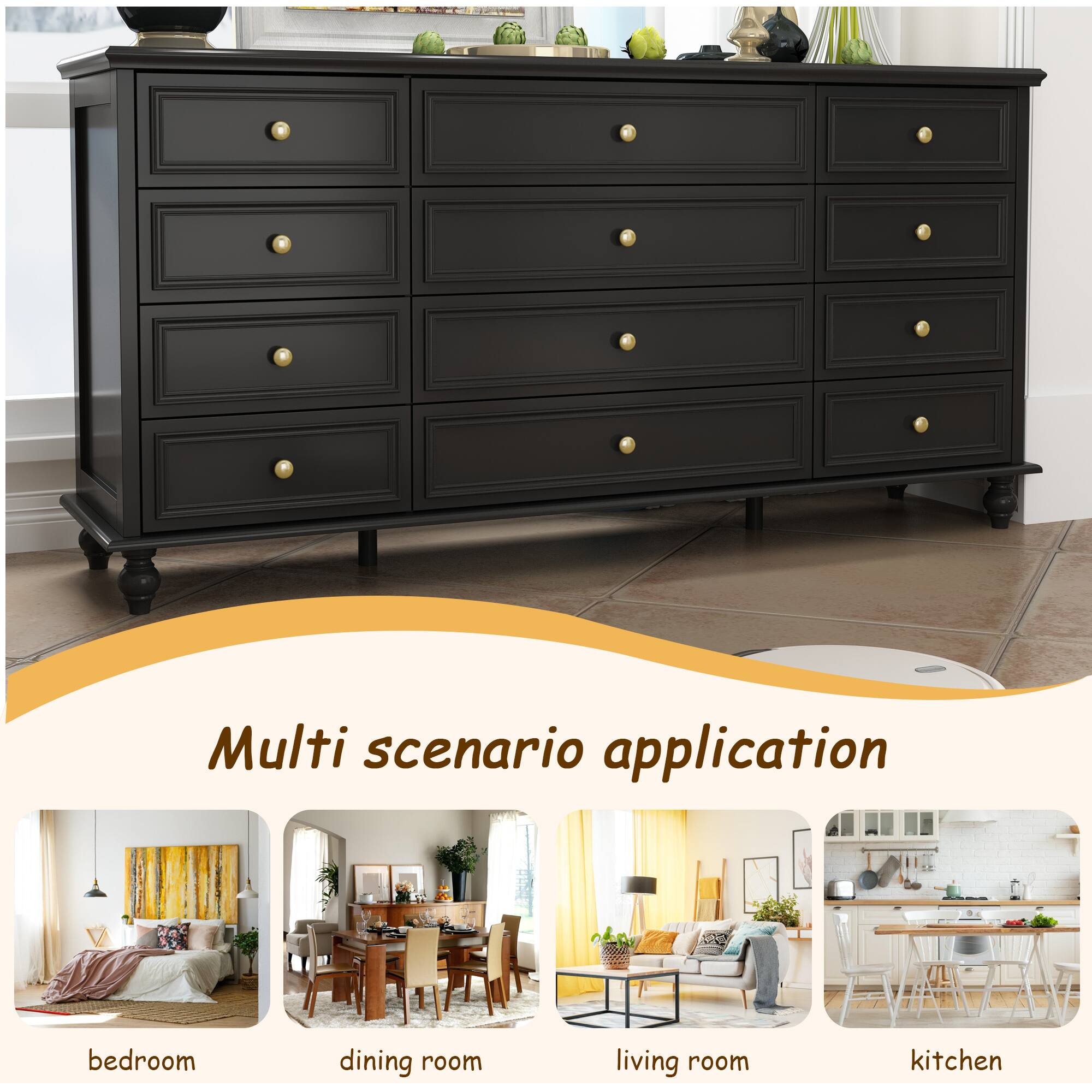 Multi scenario application bedroom dining room living room kitchen