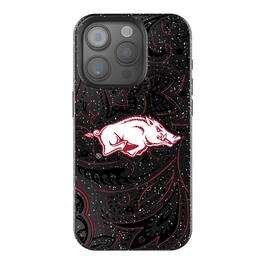 Keyscaper - NCAA - Arkansas Razorbacks Paisley Bling iPhone Case - 15 - Black