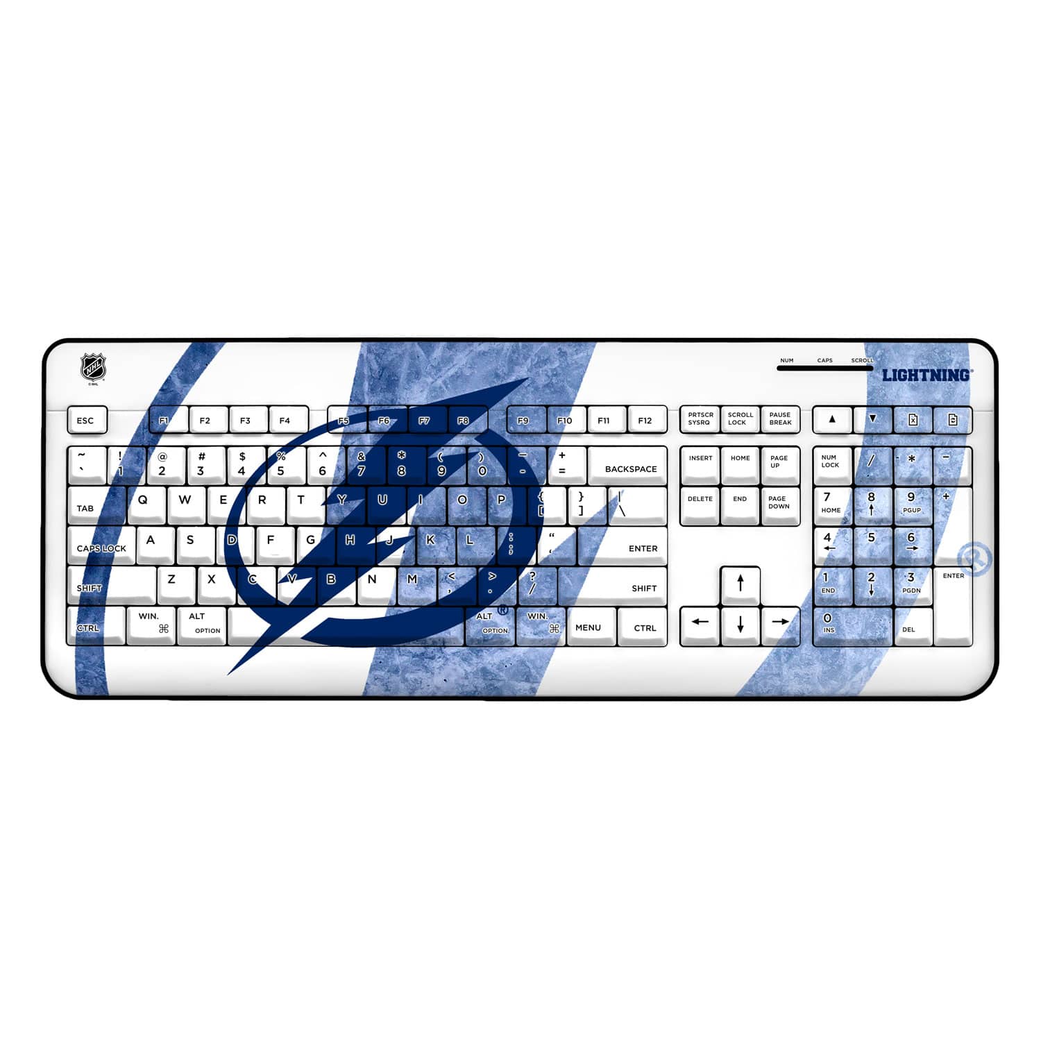 Keyscaper - Tampa Bay Lightning Ice Tilt Wireless Keyboard - Multicolor