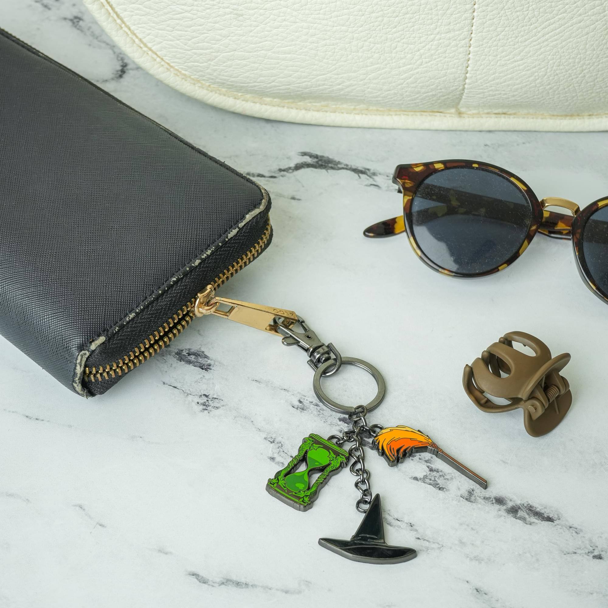 Alt View 4. SalesOne LLC - The Wizard of Oz Wicked Witch Multi-Charm Enamel Keychain - Multi-Color.