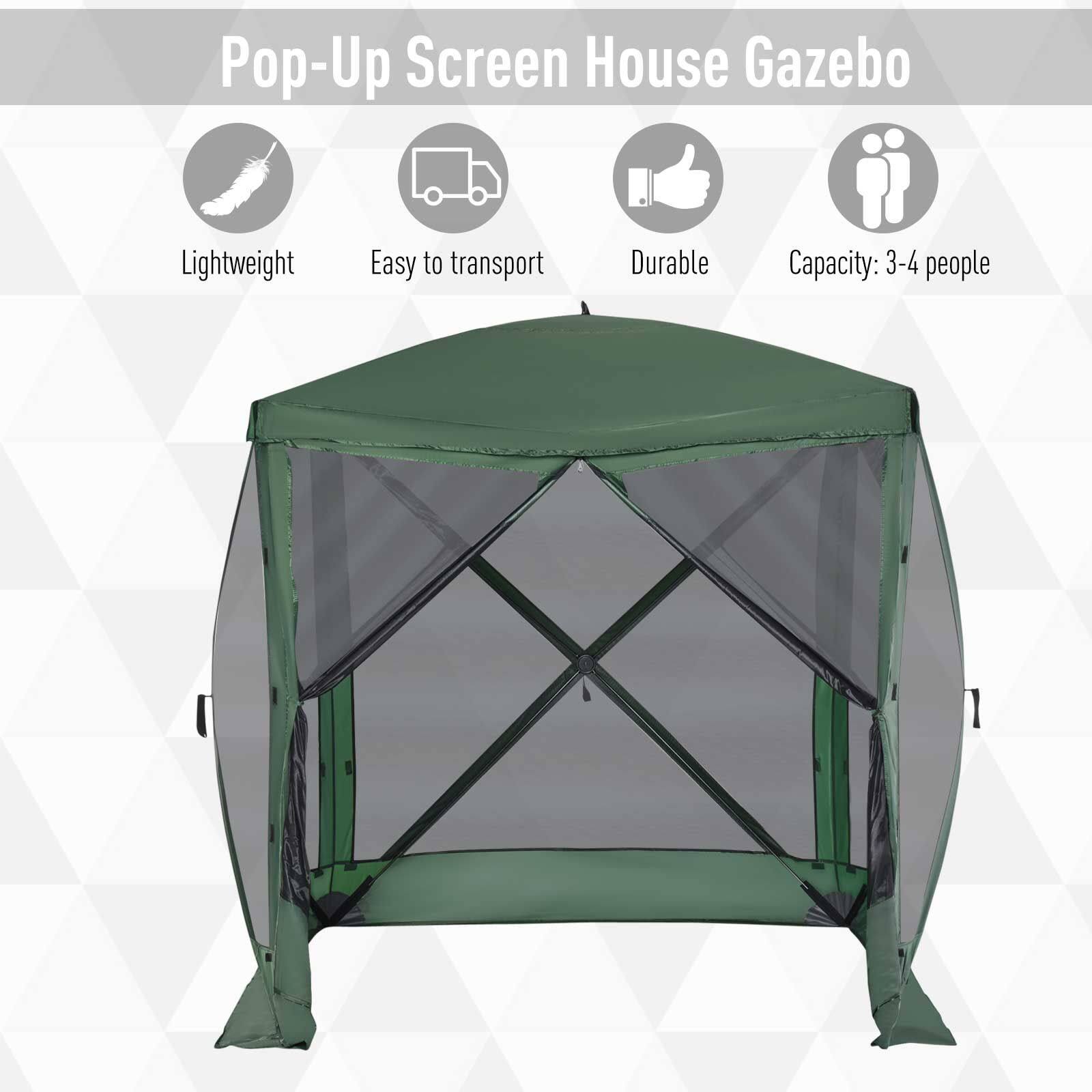 Pop-Up Screen House Gazebo Lightweight Easy to transport Durable Capacity: 3-4 people