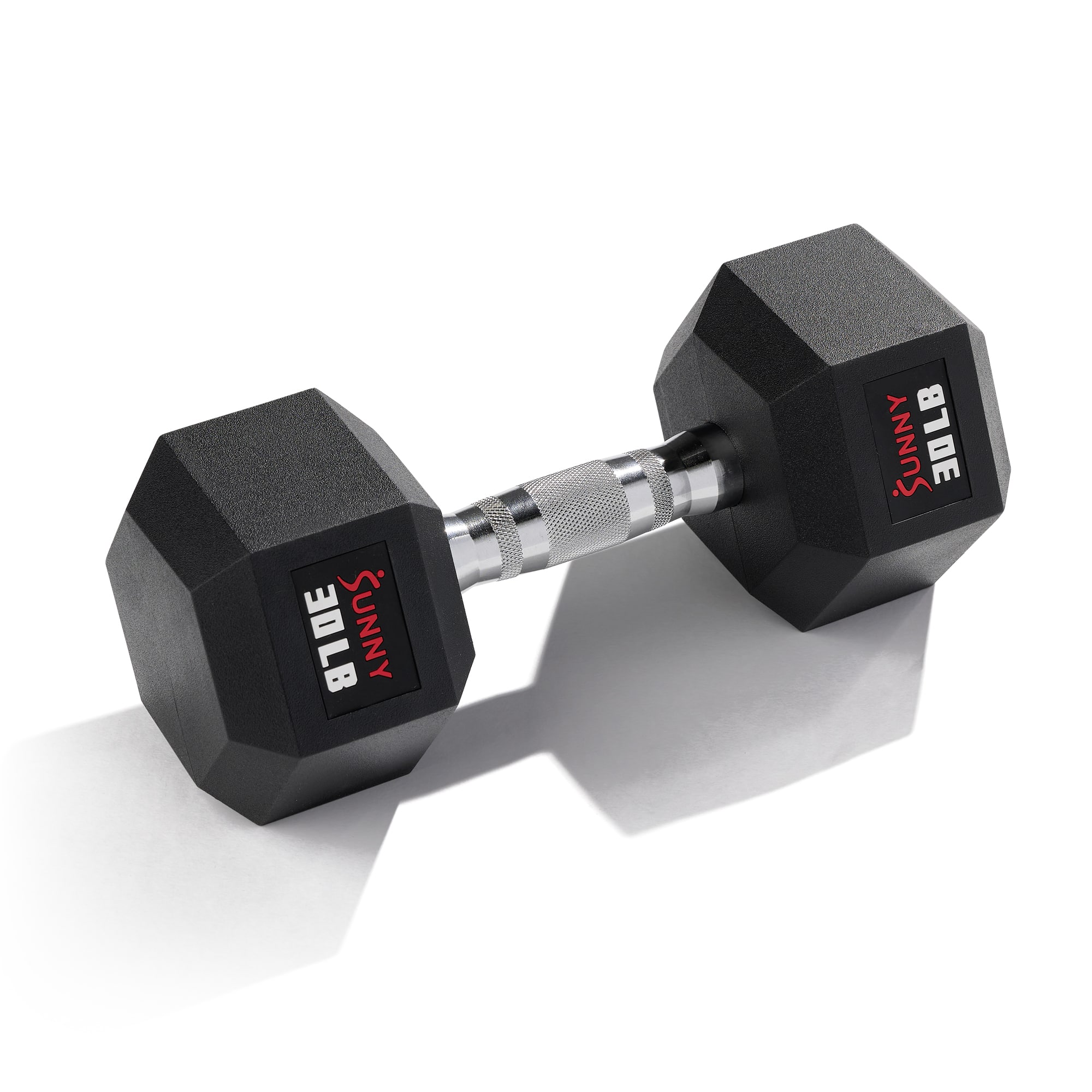 Sunny Health & Fitness - Core Fit Hex Style Dumbbells (pair) - 30 lbs - Black