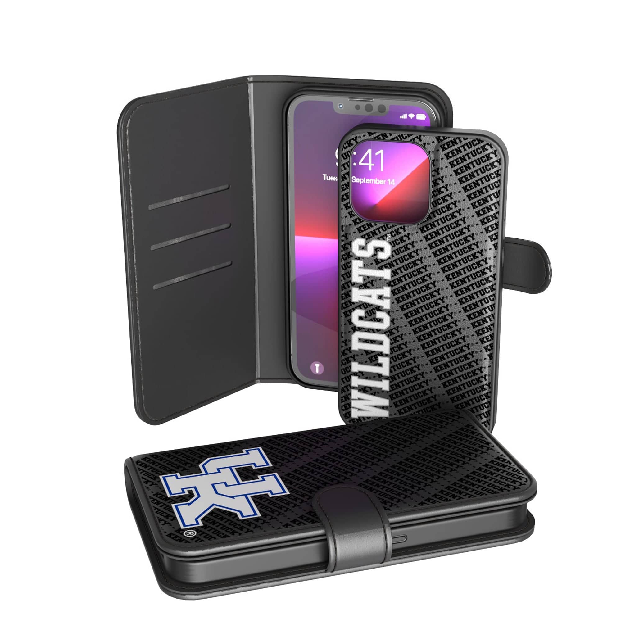 Keyscaper - NCAA - Kentucky Wildcats iPhone Wallet Case - 12/12 Pro - Multicolor
