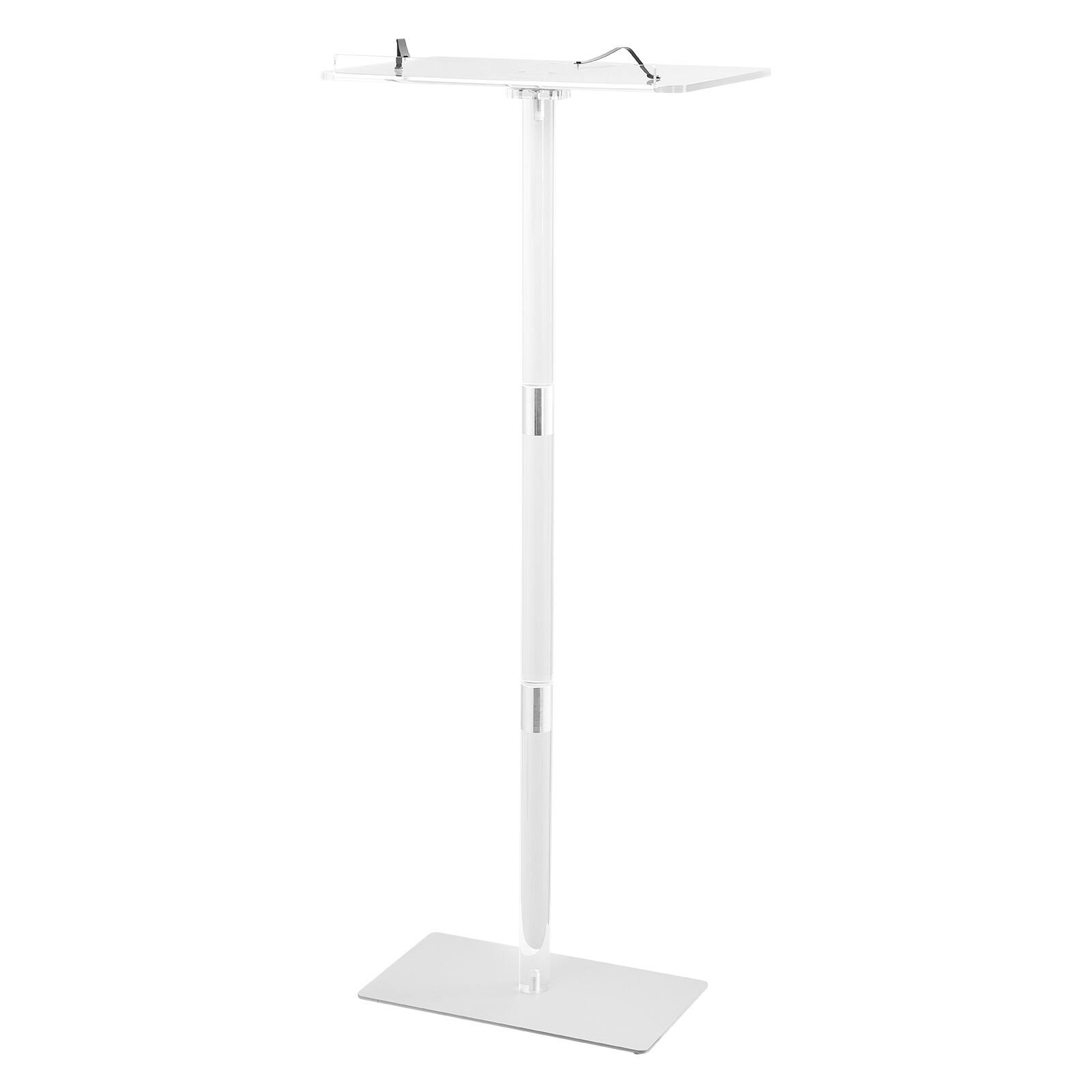 Alt View 5. VEVOR - Podium Stand, 43-Inch Acrylic Lectern, Portable Laptop Desk with Wide Reading Surface, Book Clips, Adjustable Angle - Transparent.