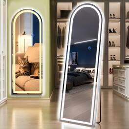 Hirose Alice - Arch Full Length Standing Mirror With Led Lights Dimming Lighting Tall Body For Bedroom Dressing Room