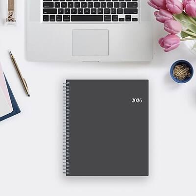 Alt View 8. Blue Sky - 2026 Passages 8" x 10" Calendar Year Monthly Planner, Plastic Cover - Gray.