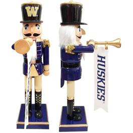 Santa's Workshop - Washington Huskies 14" Bugler Nutcracker - Purple