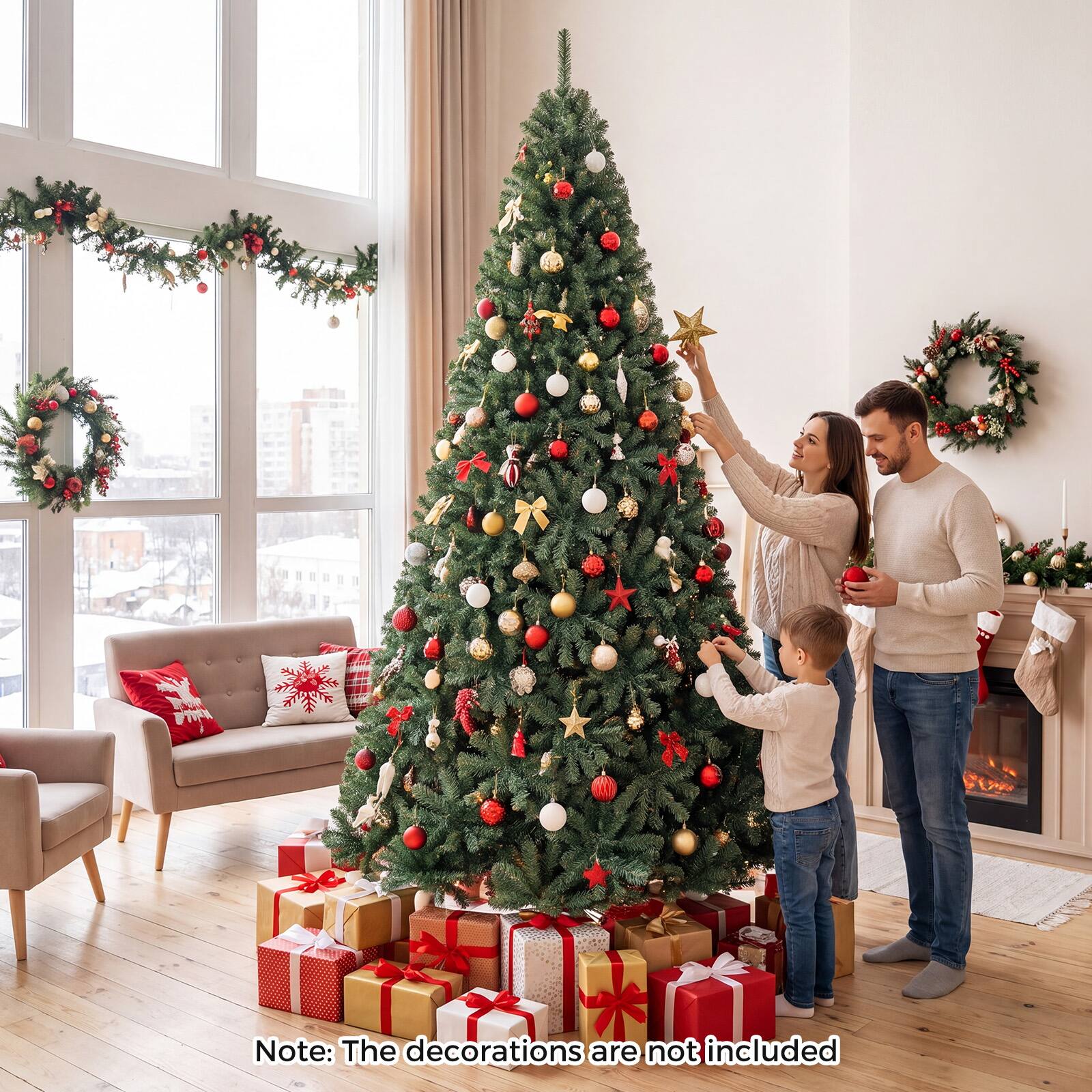 Note: The decorations are not included