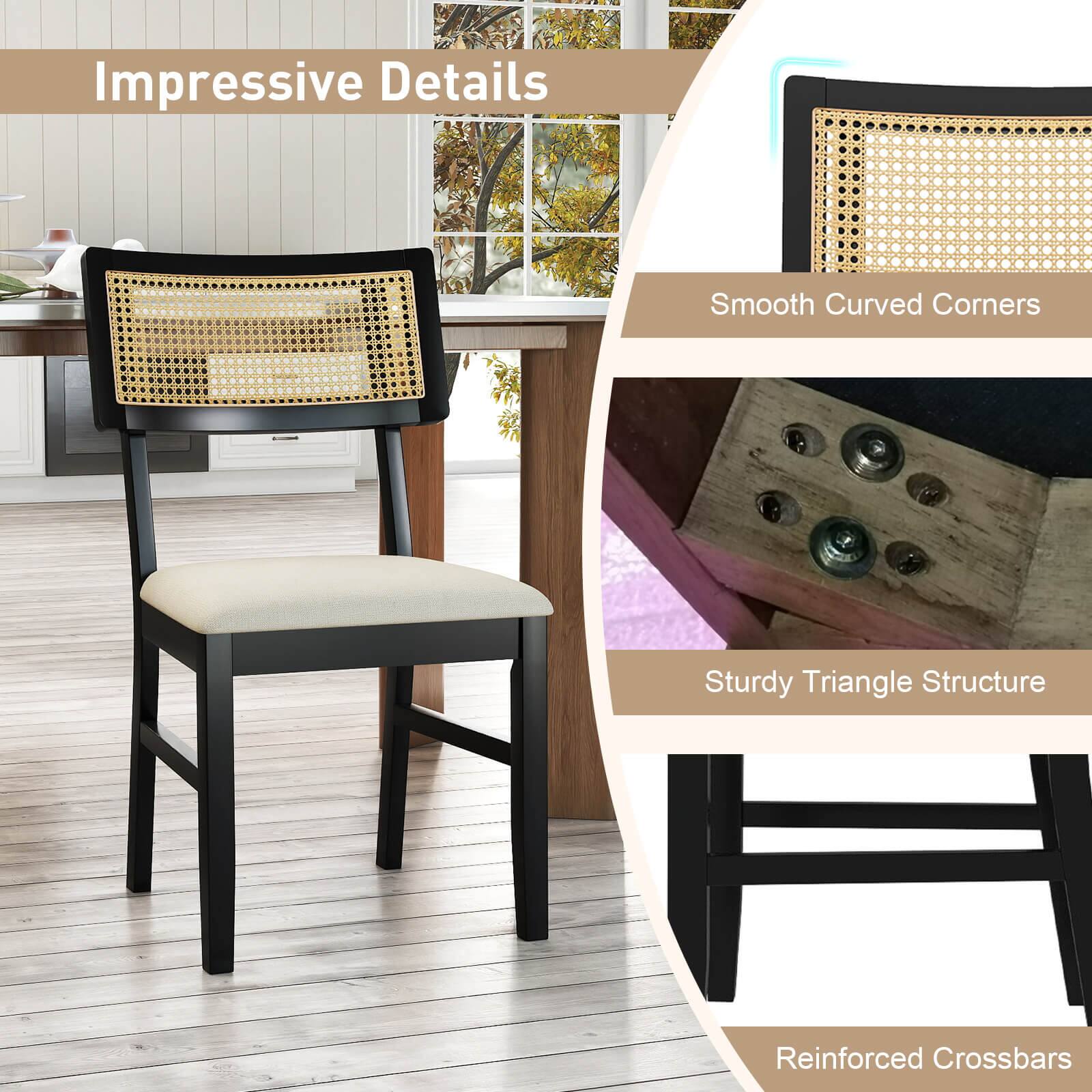 Impressive Details

Smooth Curved Corners

Sturdy Triangle Structure

Reinforced Crossbars