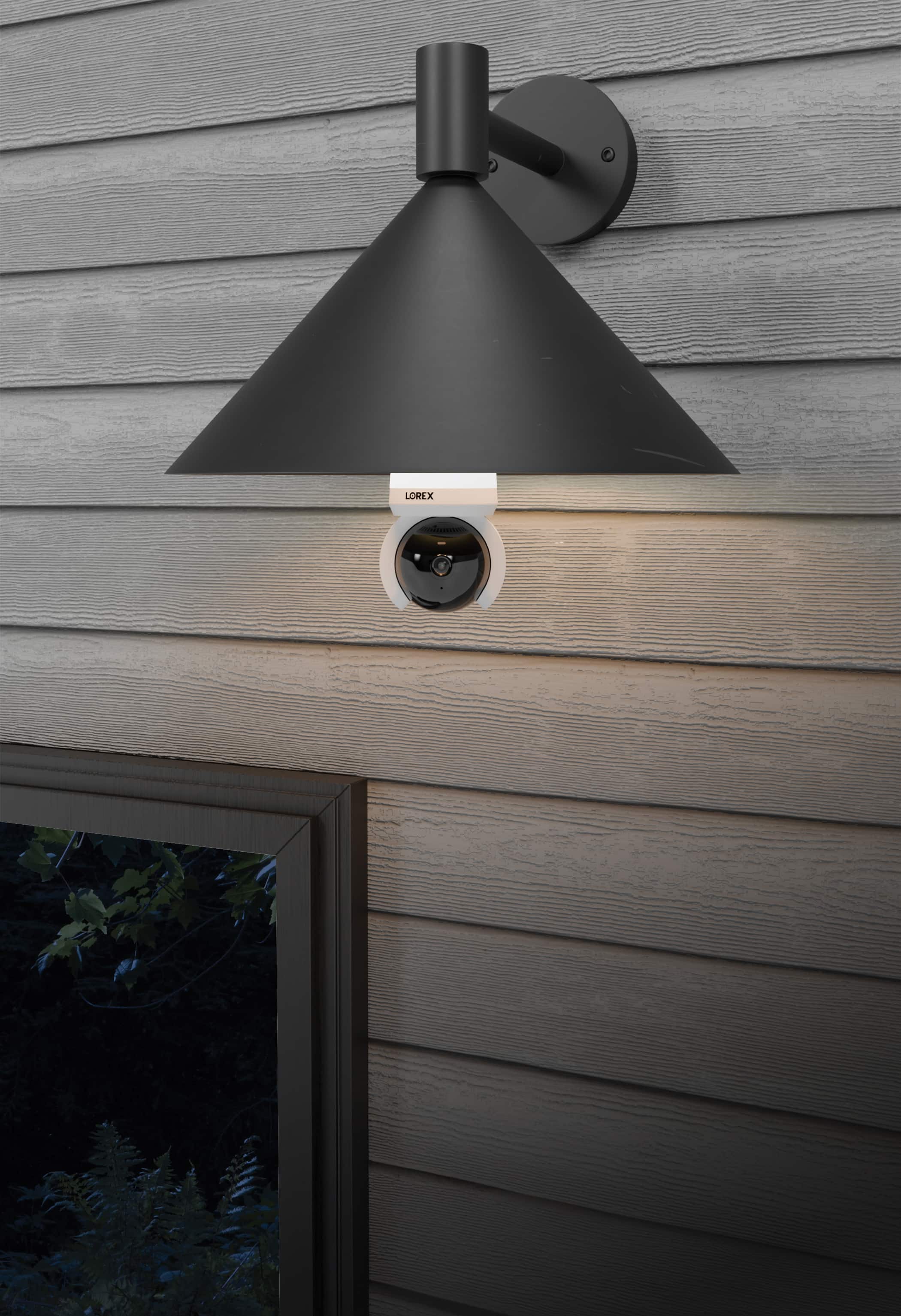 Alt View 1. Lorex - 2K Wi-Fi Smart Lightbulb Pan-Tilt Camera - White.