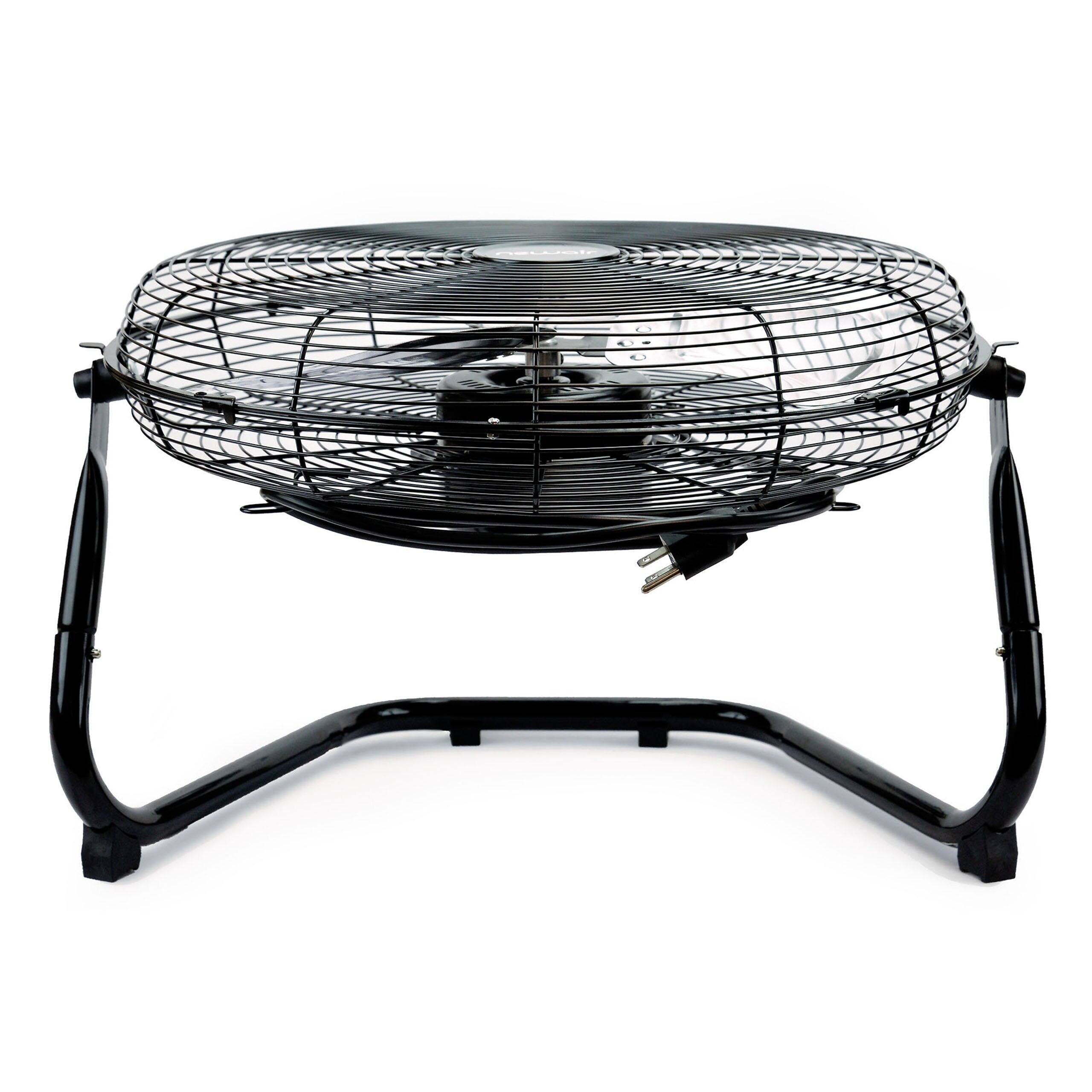 Alt View 6. NewAir - 18" High Velocity Portable Floor Fan with 3 Fan Speeds and Long-Lasting Ball Bearing Motor - Black.