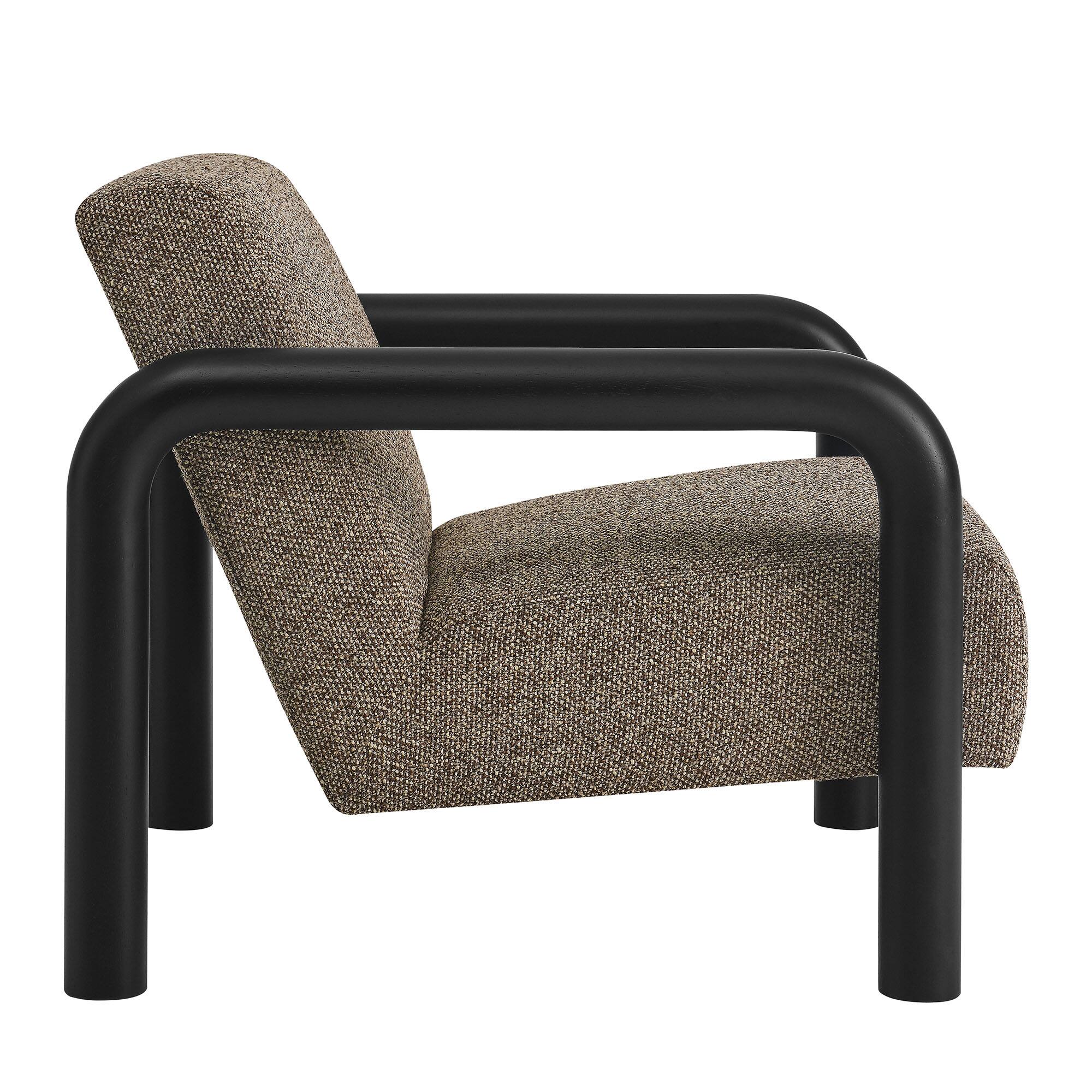 Alt View 2. Modway - Sereno Boucle Accent Chair by Modway - Earth Black.
