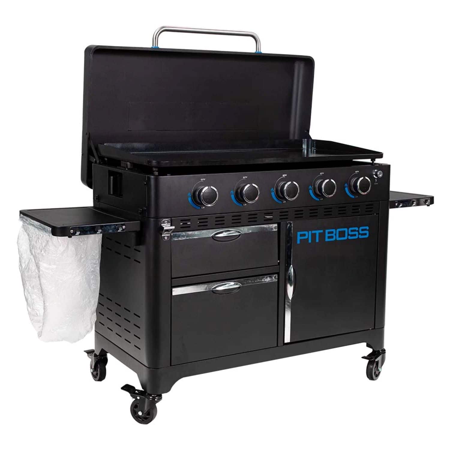 Alt View 13. Pit Boss - Ultimate Outdoor Gas 5-Burner Griddle - Black.