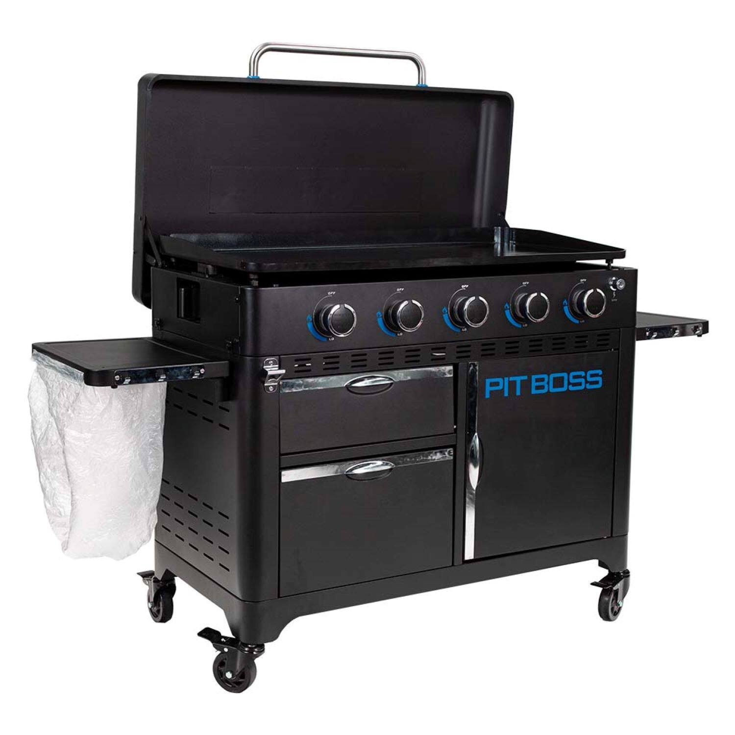 Alt View 13. Pit Boss - Ultimate Outdoor Gas 5-Burner Griddle - Black.