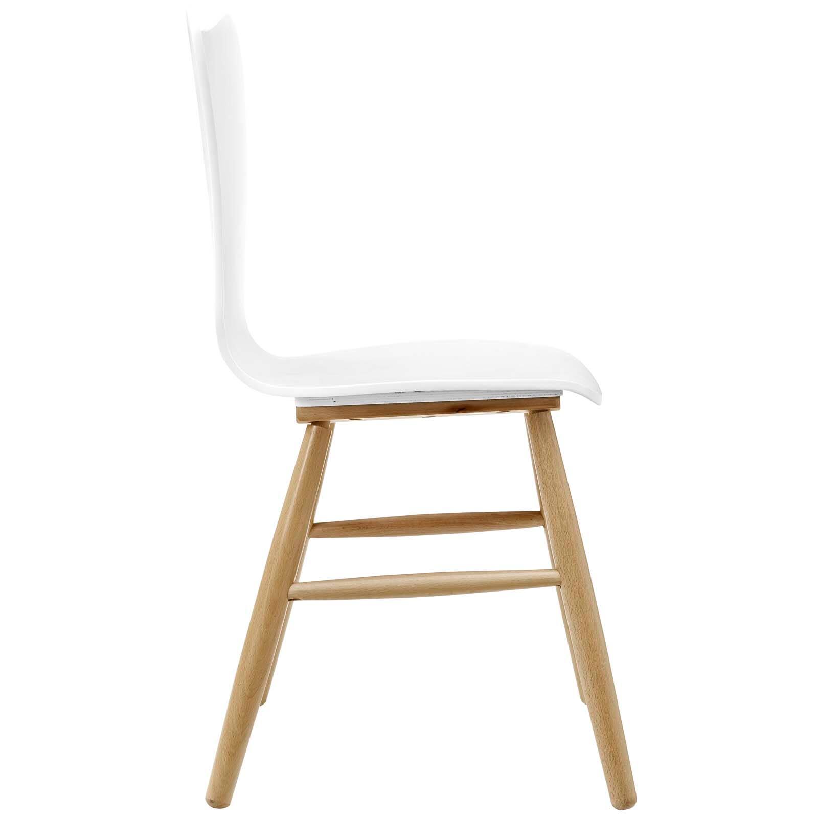 Left. Modway - Cascade Wood Dining Chair by Modway - White.