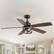 Front. Breezary - 52'' Walnut Wood Indoor Ceiling Fan with Two-Tier Iron-Ring Lantern Shade, Timer, DC Motor, Remote & 6″ Downrod - Matte Black and Brown.