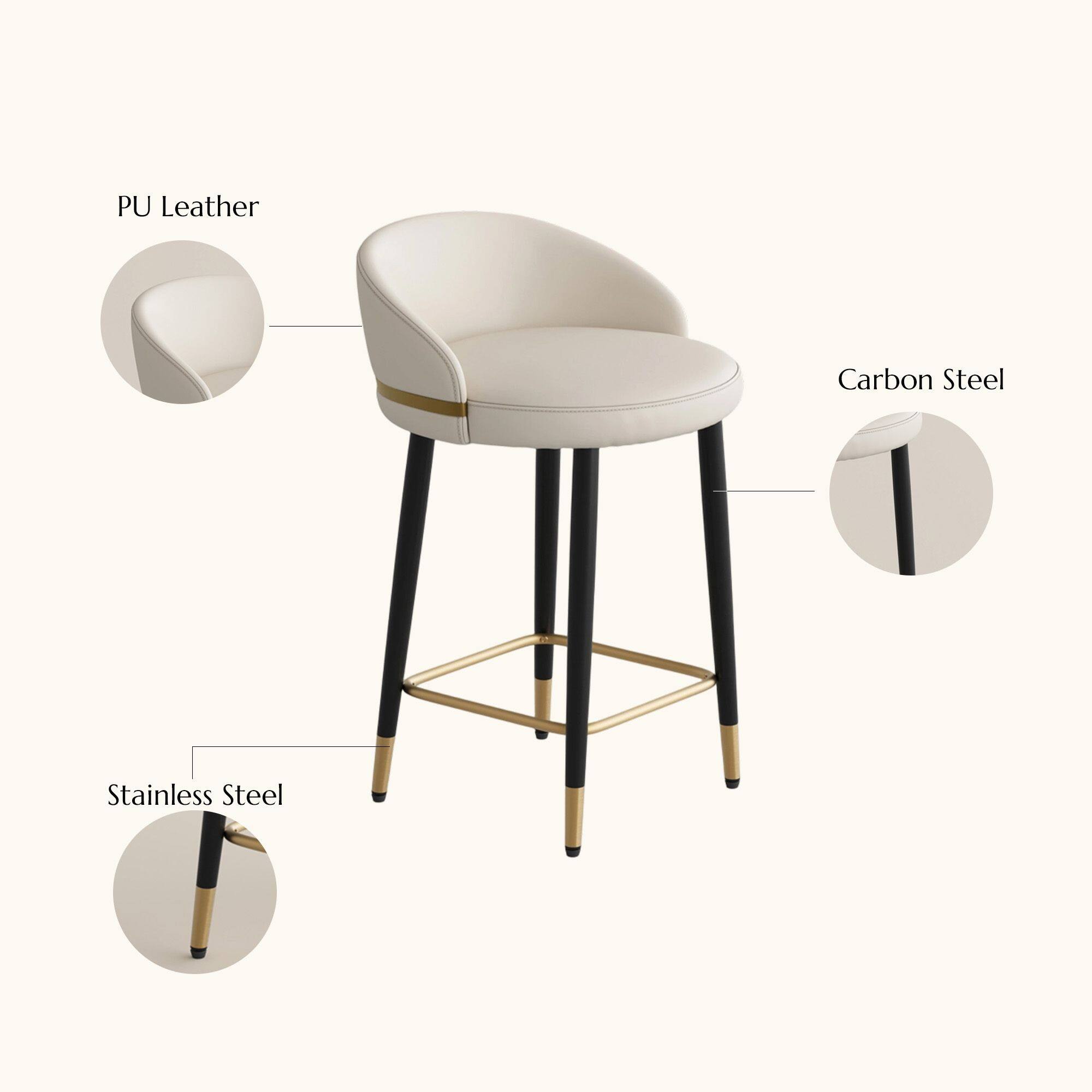 PU Leather, Carbon Steel, Stainless Steel