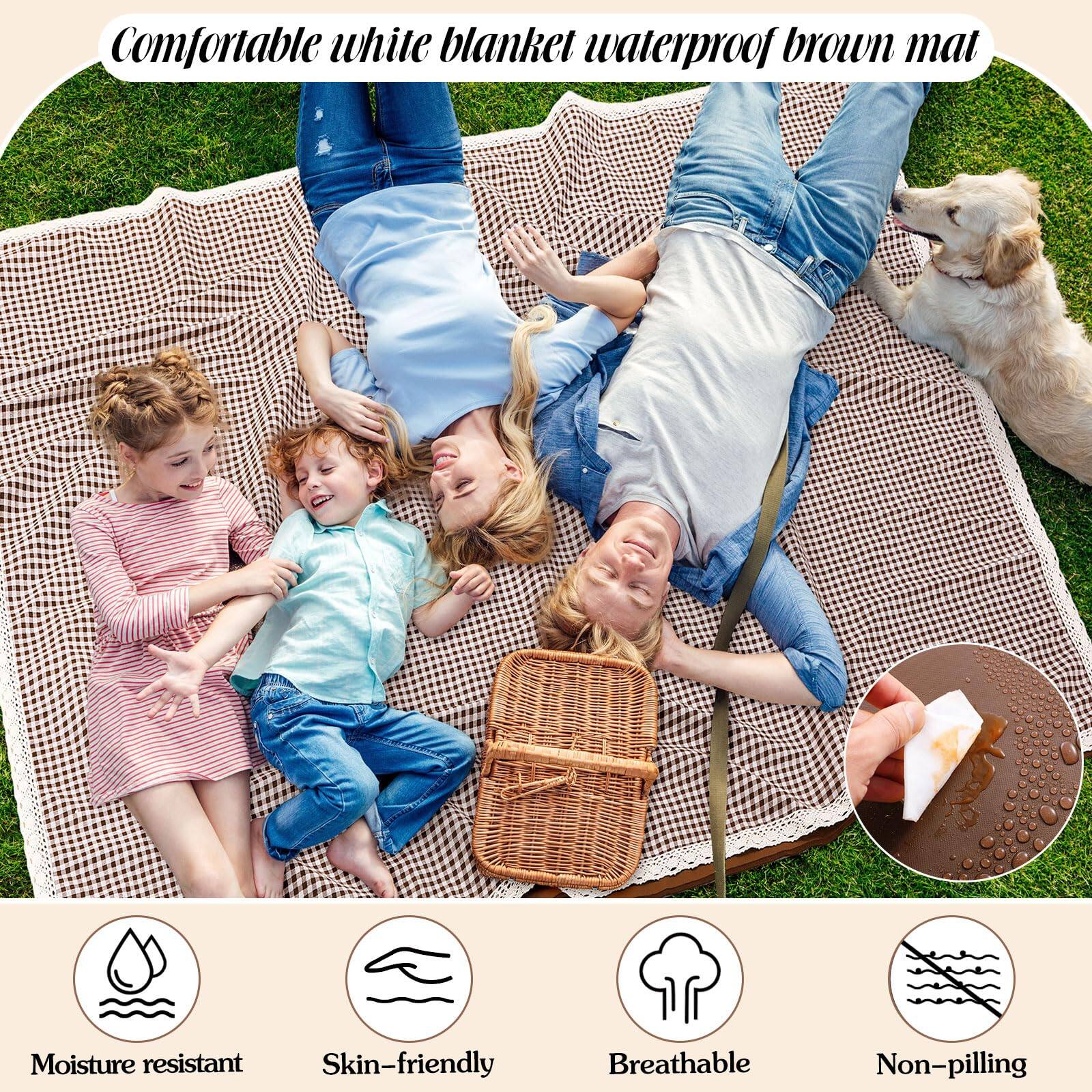 Comfortable white blanket waterproof brown mat

- Moisture resistant
- Skin-friendly
- Breathable
- Non-pilling