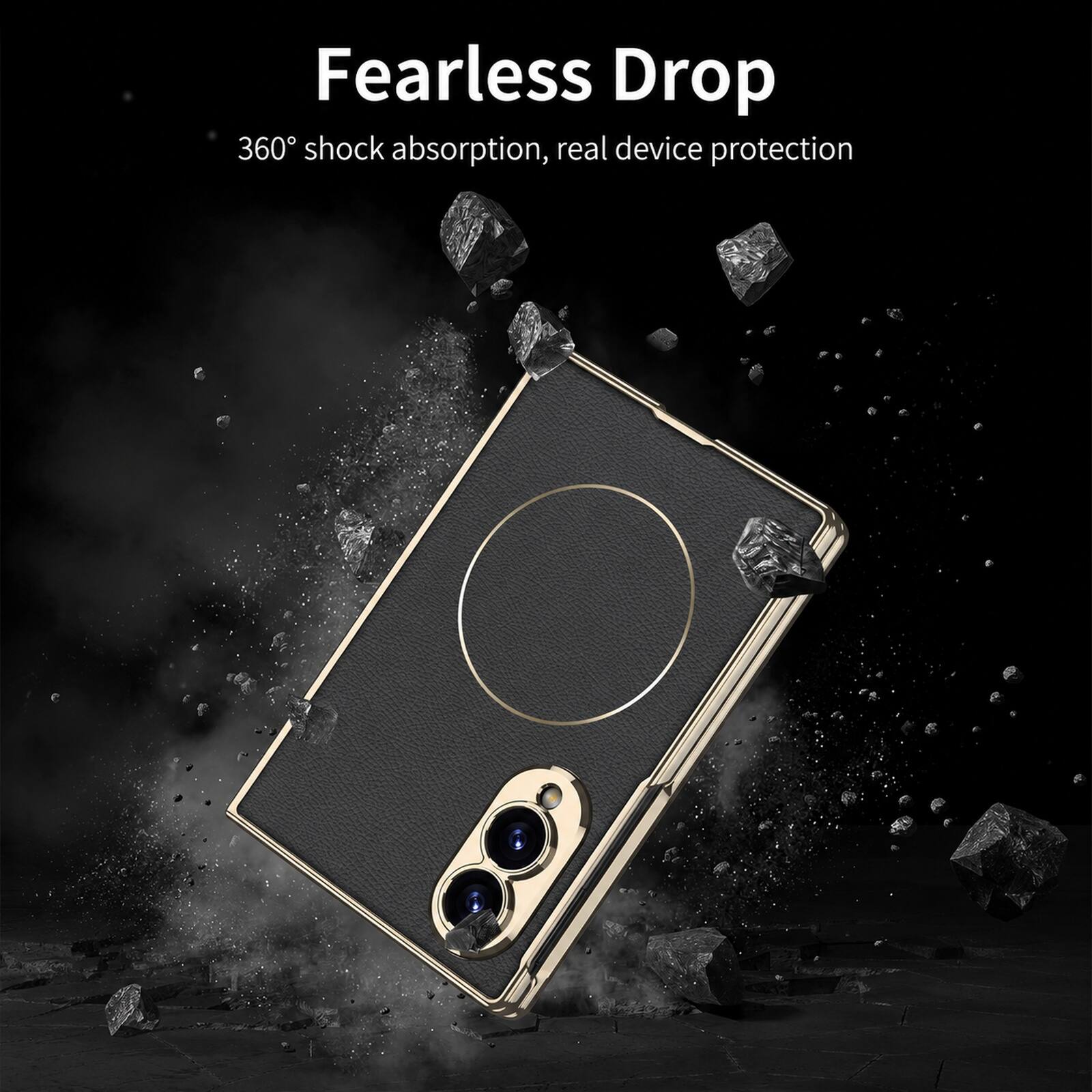 Fearless Drop  
360° shock absorption, real device protection