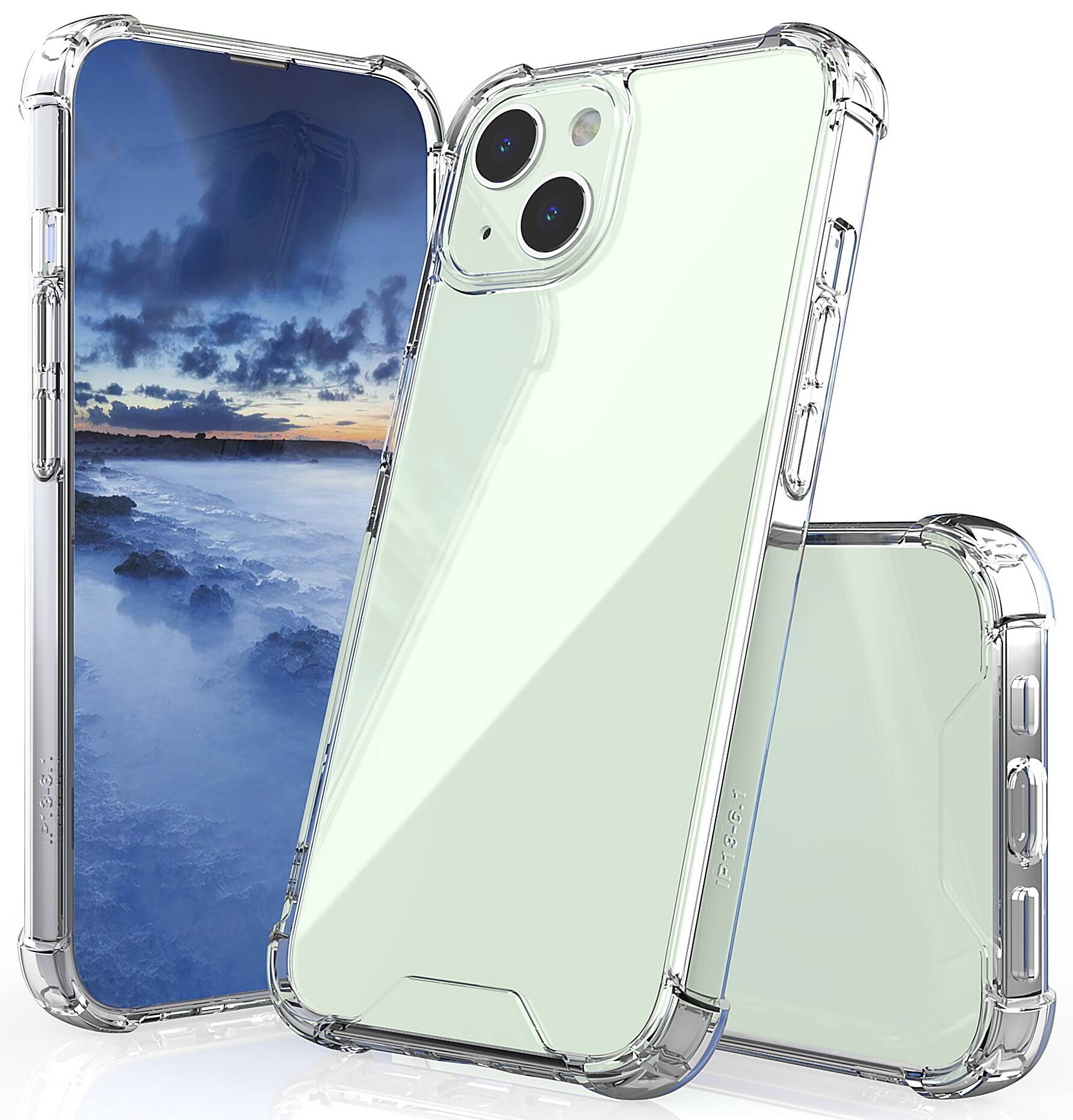 Front. Nakedcellphone - Clear Case for iPhone 13 - Clear.