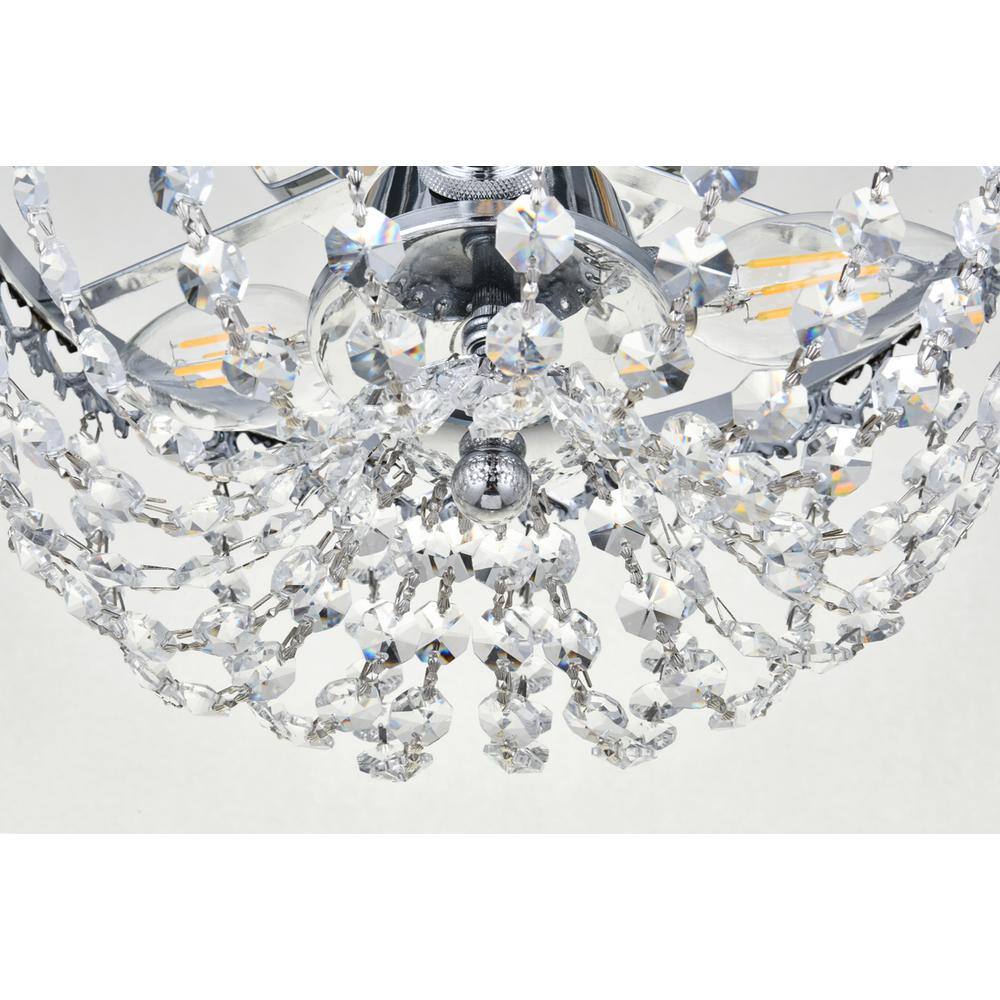Alt View 3. Elegant Lighting - Kylie 10 inch flush mount in chrome - Chrome.