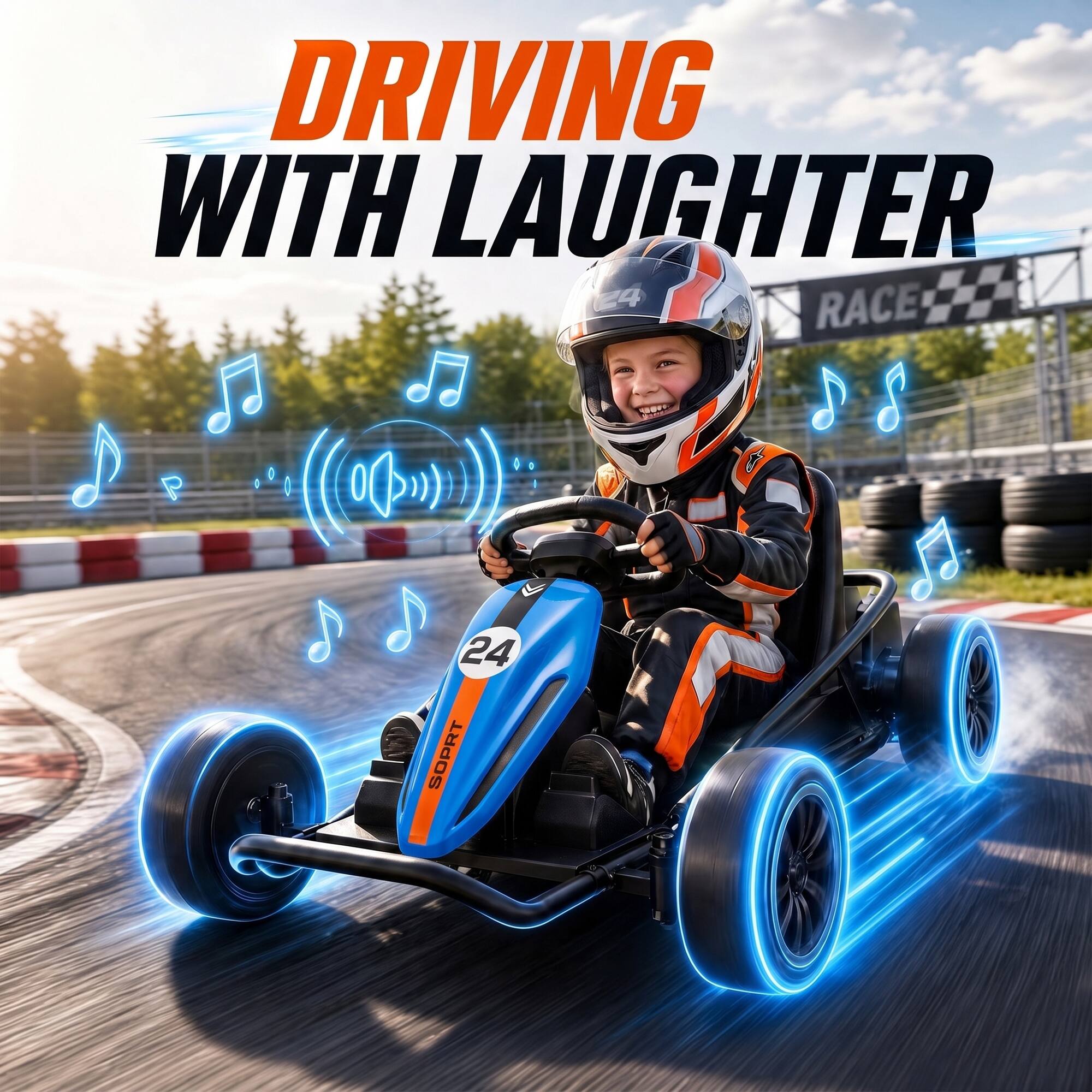 Qaba Electric Drift Go Kart for Kids with Dual Motors, Soft Start, PU ...