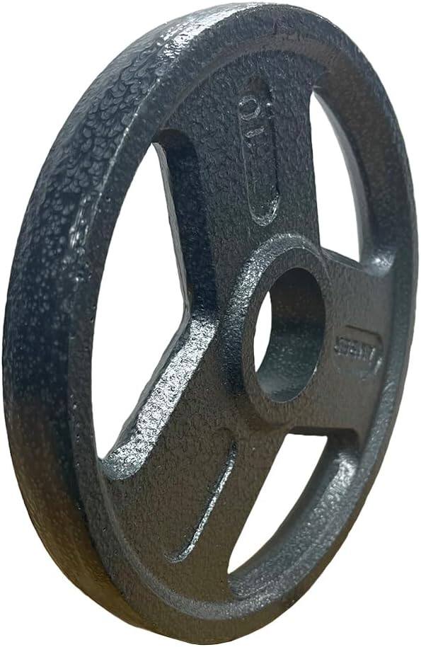 Alt View 1. Amber Sporting Goods - Tri-Grip Cast Iron Weight Plates for Strength Training, Rust Resistant, Ideal for Squats & Lifts, 10 lb Pair - black.