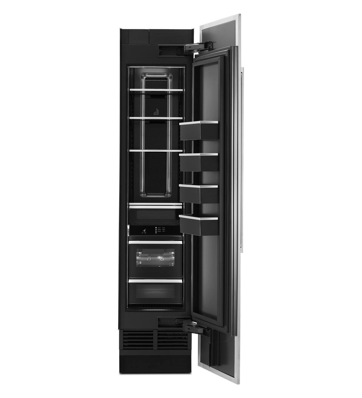 Alt View 18. JennAir - 8.0 Cu. Ft. Upright Wi-Fi Freezer - Custom Panel Ready.