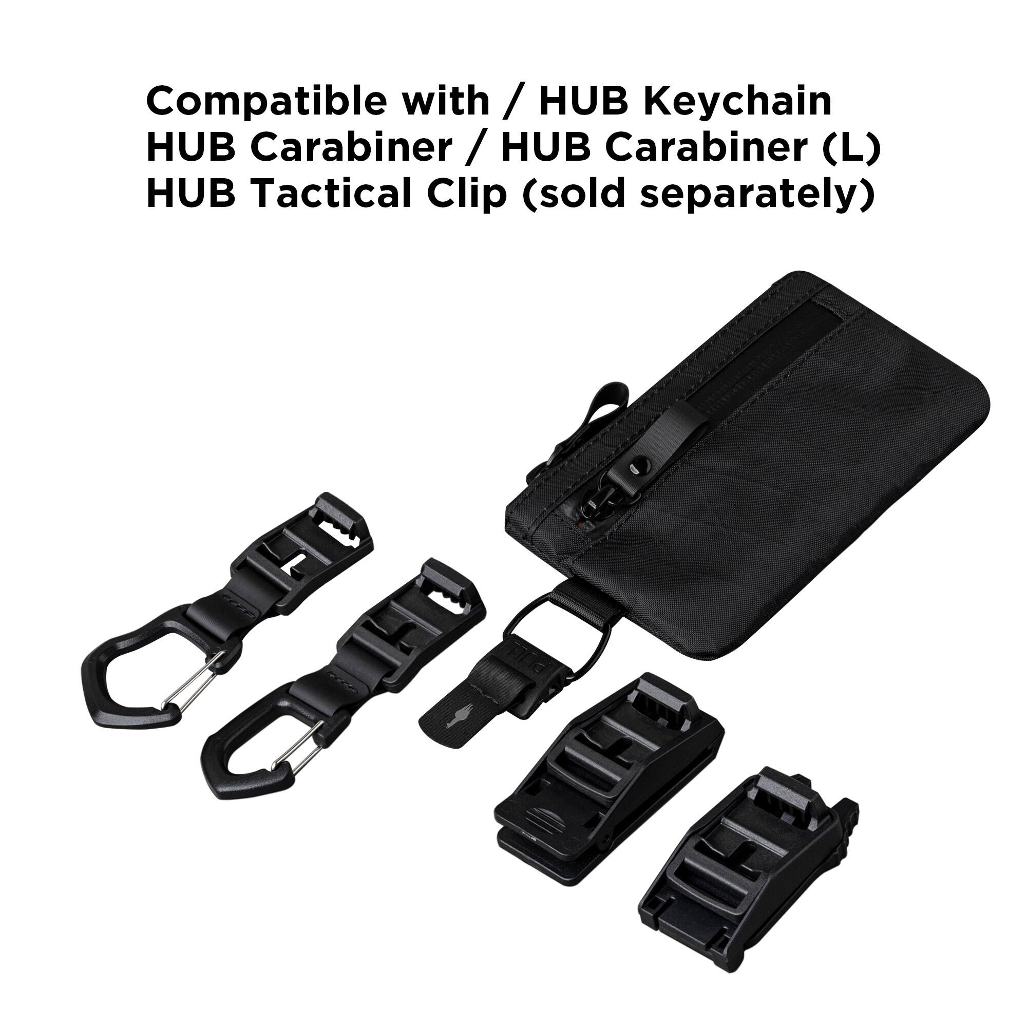 Compatible with / HUB Keychain / HUB Carabiner / HUB Carabiner (L) / HUB Tactical Clip (sold separately)