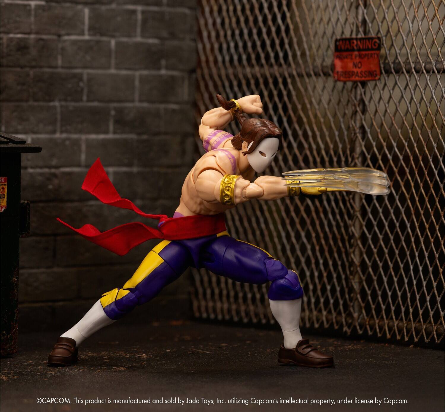 WARNING: Unauthorized Property, No Trespassing. This product is manufactured and sold by Jada Toys, Inc. utilizing Capcom's intellectual property, under license by Capcom.