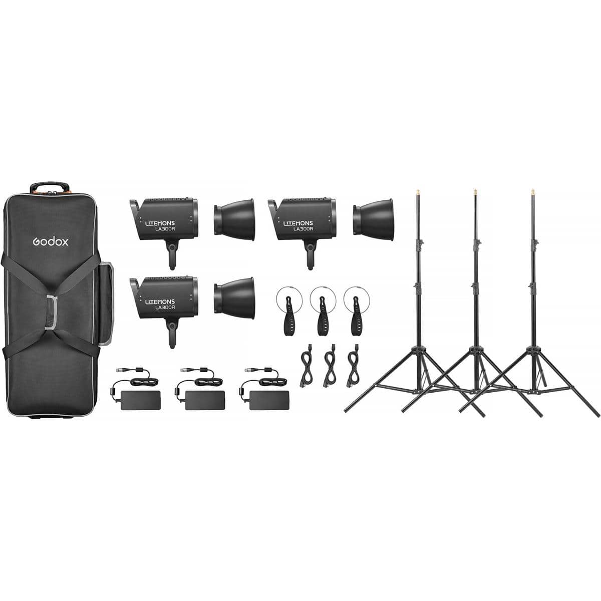 Godox - Litemons LA300R RGB LED Monolight (3-Light Kit with Stands, Black) price history on PriceWatchPro