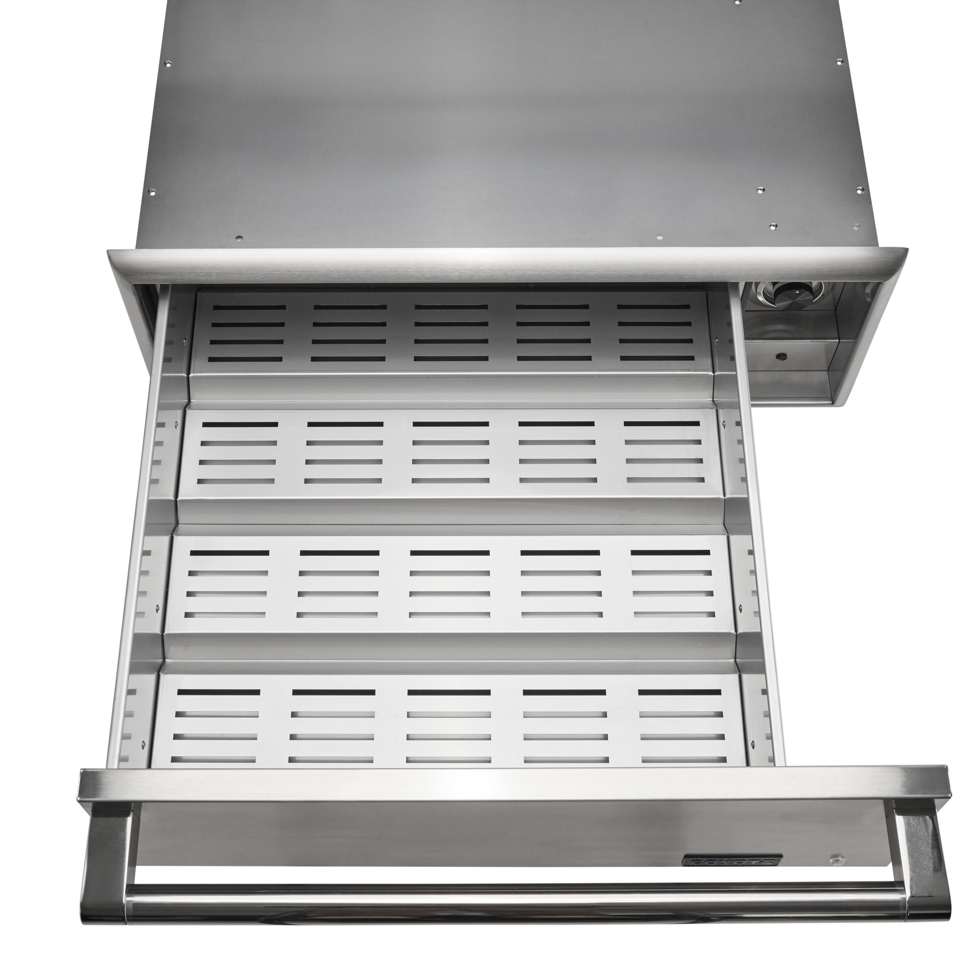 Angle. Coyote Outdoor Living - Coyote 30" Warming Drawer - Stainless Steel.