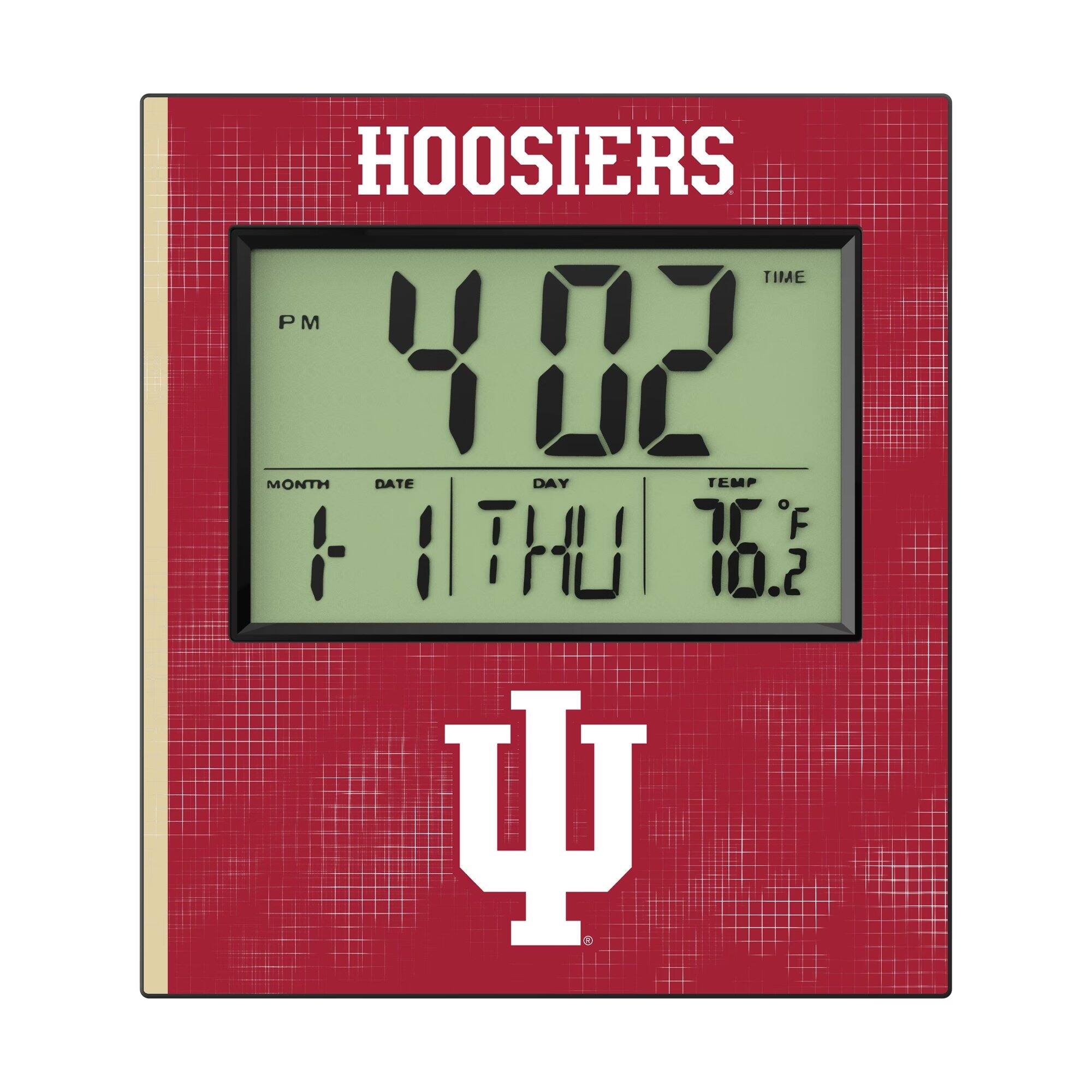 HOOSIERS TIME PM 4:02 MONTH DATE DAY TEMP F 1 1 THU 76.2