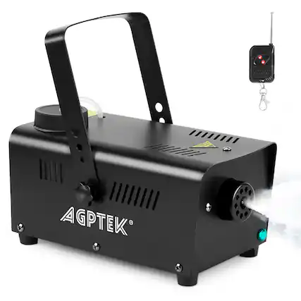 Front. AGPtek - Automatic Spray Smoke Machine Fog Machine - Black.