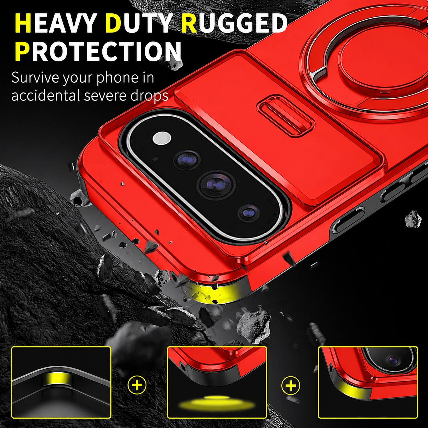 HEAVY DUTY RUGGED PROTECTION  
Survive your phone in accidental severe drops