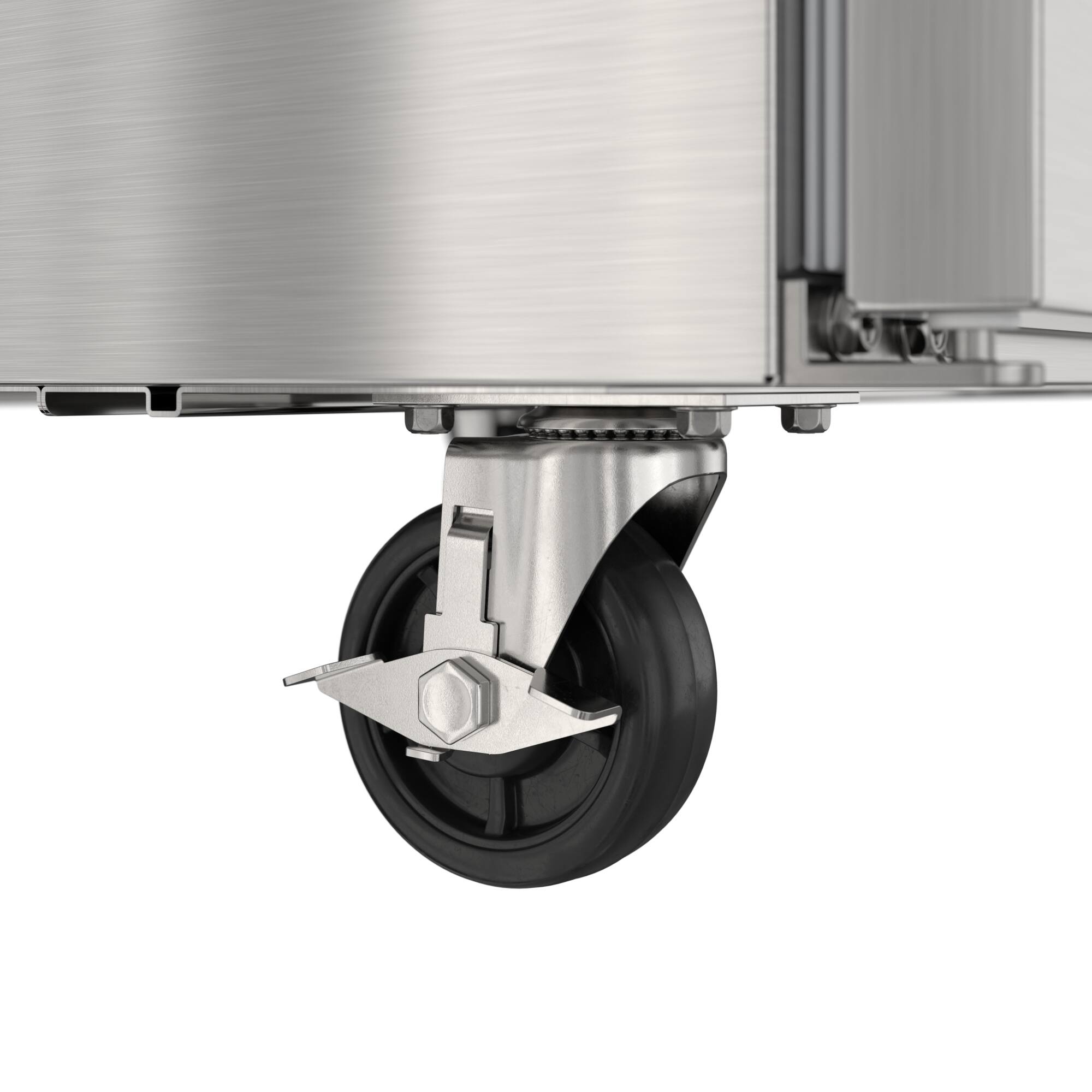 Alt View 7. Koolmore - 36 in. Commercial 2-Door Refrigerated Salad and Sandwich Prep Table, 10 Pan Capacity and 11 Cu. Ft. of Storage - Stainless steel.