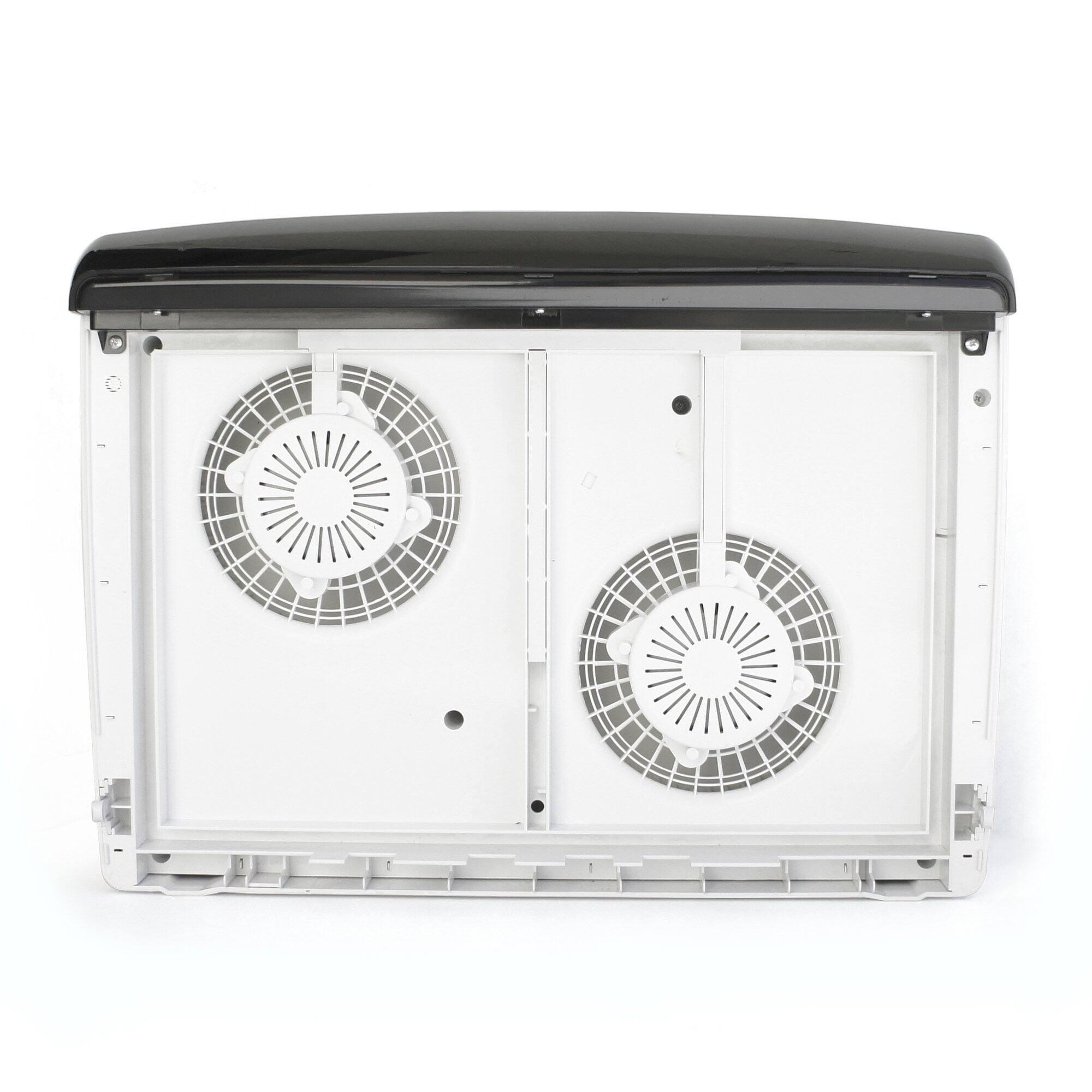 Alt View 2. SPT - Dual DC-Motor Air Cleaner with Air Quality Detector - White.