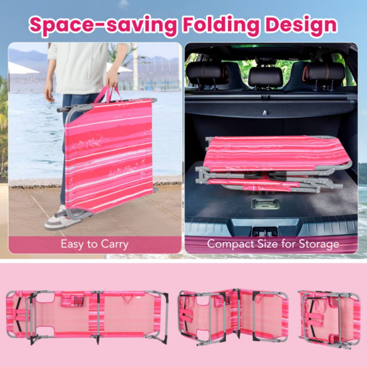 Space-saving Folding Design

Easy to Carry

Compact Size for Storage