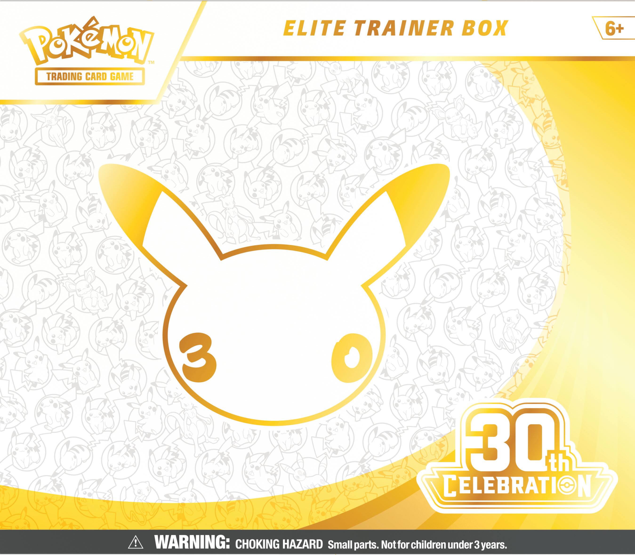 Pokémon Trading Card Game Elite Trainer Box 6+ 30th Celebration  
WARNING: CHOKING HAZARD Small parts. Not for children under 3 years.