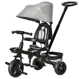 Qaba - Tricycle, 5 in 1 Foldable Trike with Reversible Seat, Adjustable Parent Handle, Safety Harness