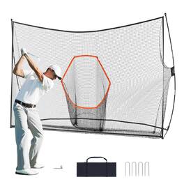 VEVOR - Golf Practice Hitting Net, Huge 10.8x7ft Golf Net, Personal Driving Range for Indoor Outdoor Use, Portable Golf Aid Net - Black